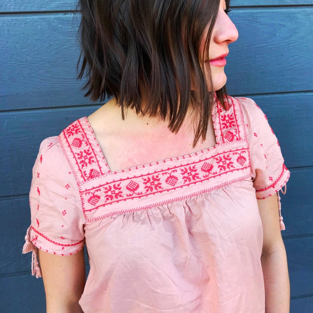 Embroidered Madewell Top